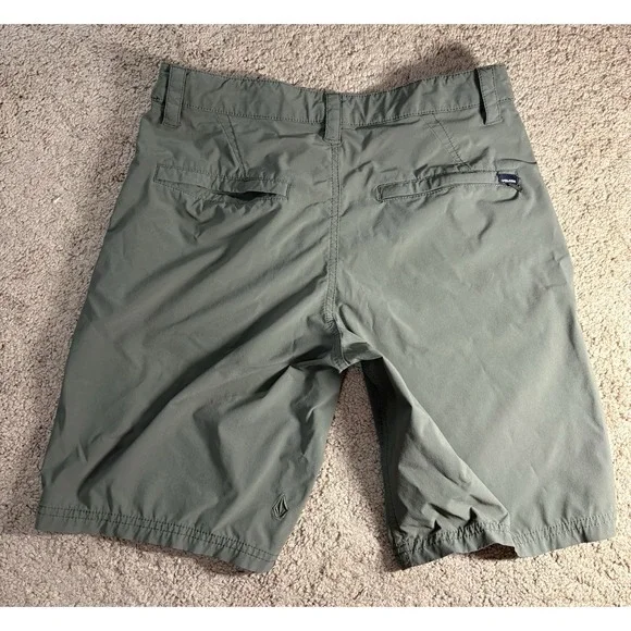 Volcom Frickin Cross Shred Shorts Men 30 Olive Green Hybrid Moisture Wicking - Picture 11 of 11